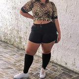 Pair of Compression Sock Wide Calf Leg Support Sleeves Black