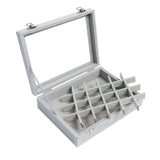 Velvet Jewelry Organizer Case for Rings Earrings Gray