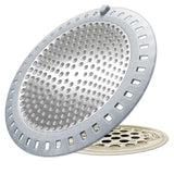 Shower Drain Hair Catcher Weighted Metal Silicone for Round Drains