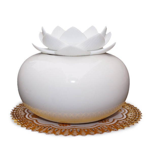 Aromatherapy Diffuser Aroma Ceramic Essential Oils Air Humidifier Lotus