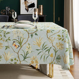 Table Cloth Waterproof Tablecloth Oil Proof Spill Proof Cloth for Dining Camping Green