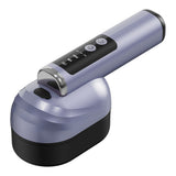 Portable Wireless Electric Hair Comb with Vibration and Oil Mist Spray Purple