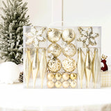 40Pcs Set Christmas Ball Ornaments Hanging Xmas Tree Decorations Holiday Party Home Decor Gold