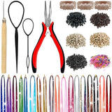 Hair Tinsel 18 Colors Kit for Girls Fairy Tinsel Hair Extensions Christmas Party Festival