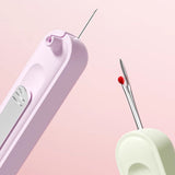 2Pcs 2-in-1 Needle Threader Stretchable Seam Ripper Threading Tool for Sewing Crafts Knitting