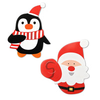 100PCS Christmas Party Lollipop Holders – Santa Claus Candy Paper Card Decorations