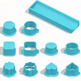 Cake Pop Maker Set with Tray and 5 Heart Square Cloud Oval Round Molds
