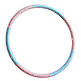 6 Sections Adjustable Fitness Hula Hoop Detachable Home Exercise For Adults Pink