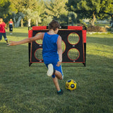 Portable Soccer Goal with Target Gate Foldable Training Target Goal for Backyard