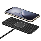 15W Wireless Charger Pad Dock Car Phone Holder Mat Non-Slip Charging Station USB-A Style