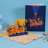 3D Fathers Day Pop Up Card with Insert for Dad Daddy Style 1