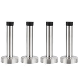 4 PCS No Drilling Door Stops Easy Installation with Strong Adhesive Tapes for Bottom Silver