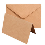 20 Sets Blank Cards with Self Seal Envelopes for Greetings Brown