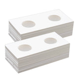 100 PCS Cardboard Coin Holders with Clear Window for Staple Display