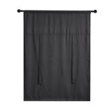 Thermal Insulated Tie Up Window Shade Light Blocking Curtain Black