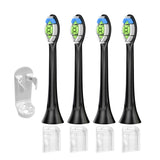 8Pcs Replacement Electric Toothbrush Heads Compatible with Philips Black