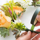 12 Pcs Floral Tape Crepe Paper for Bouquet Wrapping and Crafts Dark Green