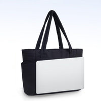 Women’s Handheld Tote Bag – With Cup Holder Compartment and Luggage Sleeve for Travel & Work Black