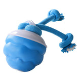 3-Mode Pet Interactive Toys Squeaky Auto Rolling Ball Dog Toy Blue