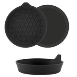 4PCS Car Cup Holder Coaster Silicone Non-Slip Cup Holder Insert Black
