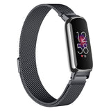 19.5cm Replacement Watch Band Adjustable Stainless Steel Watch Strap Compatible with Fitbit Inspire 3 Watch Black
