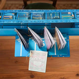 Mini Book Advent Calendar with 25 Book Ornaments for Christmas Countdown Decor Blue
