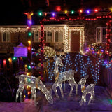 3PCS Christmas Reindeer Family Outdoor Lighted Decorations