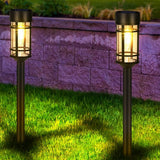 8 Pack Solar Outdoor Garden Pathway LED Night Lamps Waterproof Yard Landscape Lights
