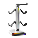 RGB Desktop Game Controller and Headset Stand with 9 Adjustable Light Modes