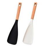 2PCS Silicone Cooking Spoons with Wood Handles