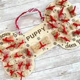 Christmas Dog Bone Shaped Advent Calendar 25 Days Xmas Countdown Calendar Hanging Pendant