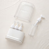4-in-1 Travel Toiletry Cosmetic Bottle Set 4 Pieces 40ml Leak-Resistant Travel Dispenser Bottles for Carry-On Luggage White