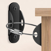10Pcs Set Furniture Anchors Anti Tip Furniture Straps Black