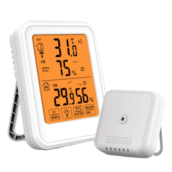 Indoor Digital Thermometer Wireless Humidity Meter with Remote Temperature Sensor