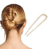 3Pc U-Shaped Metal Hair Pins Hair Forks for Women Updos and Buns