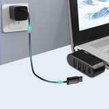 4-Port USB 3.0 Hub 180-Degree Rotating USB Splitter for Laptop Car Black