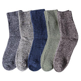 5 Pairs of Vintage Winter Socks Soft Warm Thick Crew Socks for Men Women Style 2