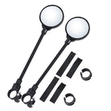 Pair of Adjustable Bike Handlebar Mirror 360-Degree Rotating Wide-Angle Rearview Mirror for Bicycles Motorcycles
