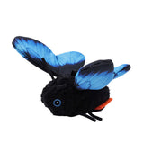 Butterfly Cat Toy Electric Flapping Wings 3 Modes with Touch Activation Blue