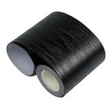 Border Peel &Stick Wood Grain Wallpaper Border Removable Waterproof Bathroom Sticker Black