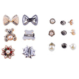 55Pcs Sock Charms Pearl Rhinestone Pin Brooch Decoration for Socks Clothing