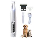 Dog and Cat Grooming Trimmer – LED Electric Pet Paw Hair Cutter