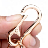 4 Pcs Metal Keychains Keyring Clip Holder Organizer for Home Car Keys Gold