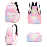 3PCS  Backpack Set with School Bag  Lunch Bag & Pencil Case Pink