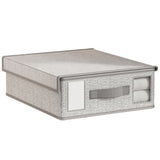 Foldable Bed Sheet Organizer Non-woven Closet Organizers with Clear Window Style 3