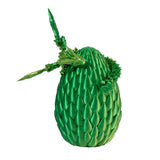3D Printed Dragon Egg Decoration with Dragon Chinese Style Ornament Green