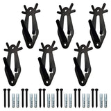 6Pcs European Mount Skull Wall Hanger Hook Deer Antelope Antler Mount Bracket