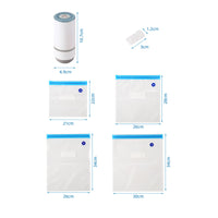 Electric Vacuum Sealer Set Handheld Vacuum Sealer with Reusable Vacuum Food Storage Bags and Sealing Clips