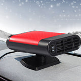 12V Car Electric Heater Cigarette Lighter Powered Heating Fan Defogger Defroster Demister Red