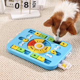 Dog Puzzle Feeder Slow Feeding Interactive Toy Anti-Choking Puzzle Bowl for Dogs Blue